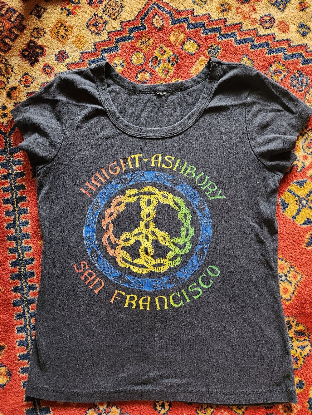 Black Vintage Haight-Ashbury San Francisco Graphic Tee